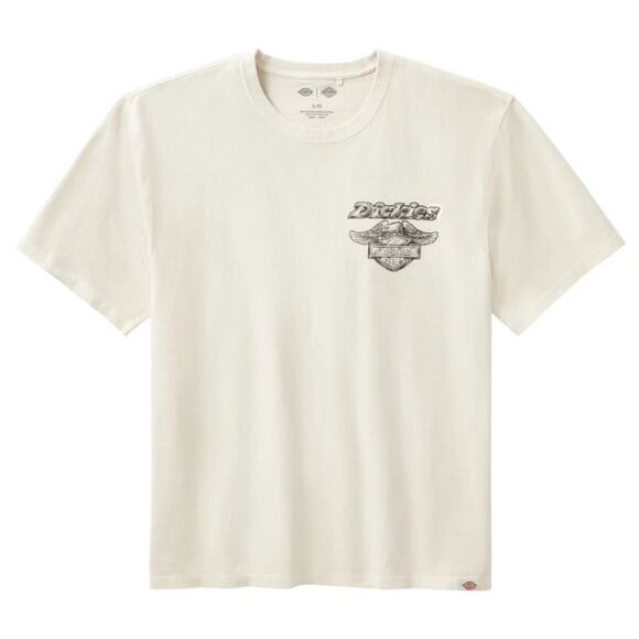 NWT! Harley Davidson x Dickies T-Shirt V-Twin Engine Tan L/G - Picture 2 of 3